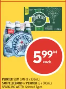 Shoppers Drug Mart PERRIER SLIM CAN (8 x 330mL), SAN PELLEGRINO or PERRIER (6 x 500mL) SPARKLING WATER offer