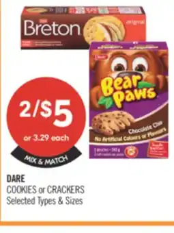 Shoppers Drug Mart DARE COOKIES or CRACKERS offer