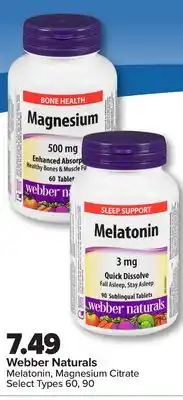 PharmaChoice Webber Naturals Melatonin, Magnesium Citrate offer