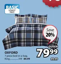 JYSK OXFORD 7-piece bed-in-a-bag offer