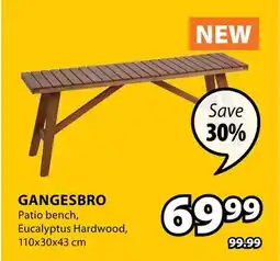JYSK GANGESBRO Patio bench offer