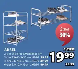 JYSK AKSEL 2-tier shoe rack offer