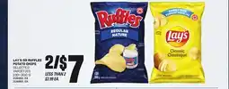 Independent City Market LAY'S OR RUFFLES POTATO CHIPS, 130-300 G offer