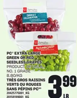 Independent City Market PC EXTRA LARGE GREEN OR RED SEEDLESS GRAPES offer