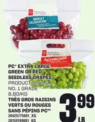 Independent City Market PC EXTRA LARGE GREEN OR RED SEEDLESS GRAPES offer