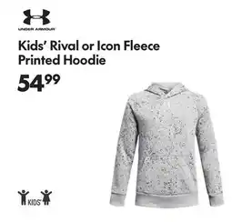 Sport Chek UNDER ARMOUR KIDS' RIVAL OR ICON FLEECE PRINTED HOODIE offer