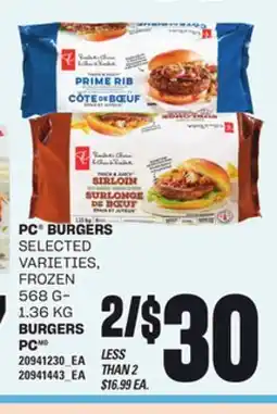 Independent City Market PC BURGERS, 568 G- 1.36 KG offer