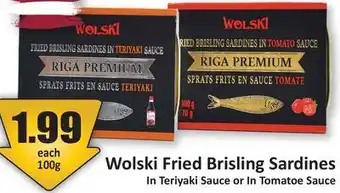 Starsky Wolski Fried Brisling Sardines offer