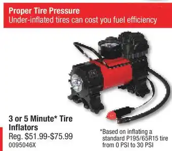 PartSource 3 or 5 Minute* Tire Inflators offer