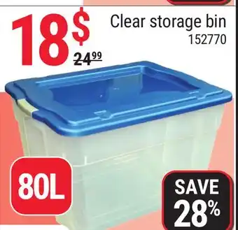 Rossy Clear storage bin offer