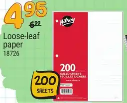 Rossy Hilroy Loose-leaf paper offer