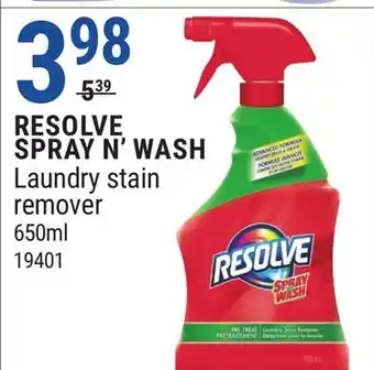 Rossy RESOLVE SPRAY N' WASH Laundry stain remover offer