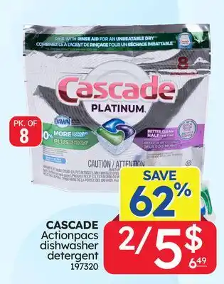 Rossy CASCADE Actionpacs dishwasher detergent offer