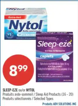 Pharmaprix SLEEP-EZE or NYTOL Sleep Aid Products (16 - 20) offer