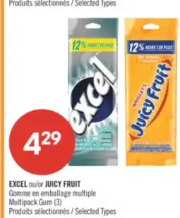 Pharmaprix EXCEL or JUICY FRUIT Multipack Gum offer