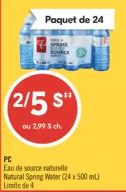 Pharmaprix PC Natural Spring Water offer
