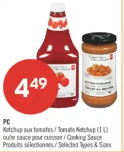 Pharmaprix PC Tomato Ketchup (1 L) or Cooking Sauce offer
