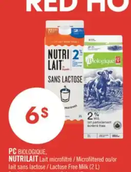 Pharmaprix PC BIOLOGIQUE, NUTRILAIT Microfiltered or Lactose Free Milk offer