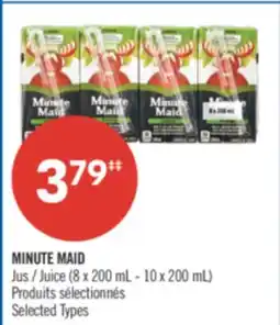 Pharmaprix MINUTE MAID Juice offer