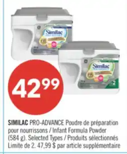 Pharmaprix SIMILAC PRO-ADVANCE Infant Formula Powder (584 g) offer