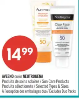 Pharmaprix AVEENO or NEUTROGENA Sun Care Product offer