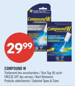 Pharmaprix COMPOUND W Skin Tag (8) or FREEZE OFF Wart Removers offer