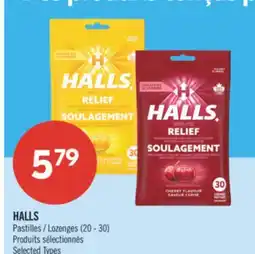 Pharmaprix HALLS Pastilles offer