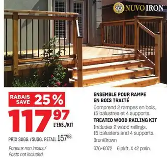 BMR ENSEMBLE POUR RAMPE EN BOIS TRAITÉ offer