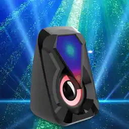 Walmart Lowest Price, 1053 Speaker RGB Color Lights Subwoofer Box Desktop Audio Desktop Rwvbm offer