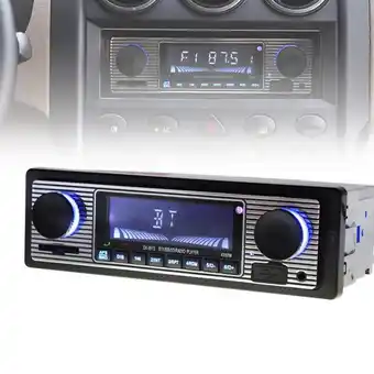 Walmart Kcavykas Auto Parts, Motorcycle Parts Car Fm Radio Stereo Player Usb Charger,vintage Car Stereo Radio Player In-dash Mp3 Blue offer