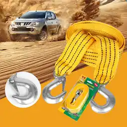 Walmart Jienlioq Heavy-Duty tow Strap with Hooks Strong Double Thickened Trailer Rope 2 Inches By 13 Feet Woven Polyester Webbing and offer
