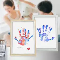 Walmart Valentine's Day Handprint Painting Diy Couple Baby Handprint Photo Frame Frame Display Frame offer