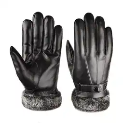Walmart jovati Leather Gloves for Men Winter Men Leather Winter Warm Motorcycle Ski Snow Snowboard Gloves offer