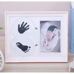 Walmart TORUBIA Baby Handprint Footprint Premium Photo Frame, Personalized Memento, Newborn Baby Shower Gift Idea offer
