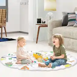 Walmart Baby Play Mat, Portable Kids Playmat Play Rugs, 57 Inch Diameter Round Large Washable Soft Foldable Toys Storage Organizer offer