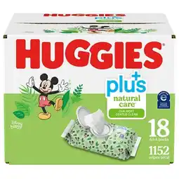 Walmart Huggies Natural Care Plus Wipes, 18-pack of 64 offer