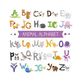 Walmart Agiferg Animal Alphabet ABC Kids Wall Stickers Peel For Kids Nursery Room Decor offer