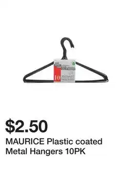 Dollarama MAURICE Plastic coated Metal Hangers 10PK offer