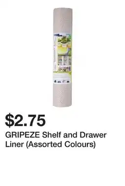 Dollarama GRIPEZE Shelf and Drawer Liner (Assorted Colours) offer