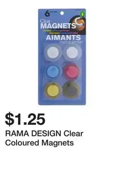 Dollarama RAMA DESIGN Clear Coloured Magnets offer