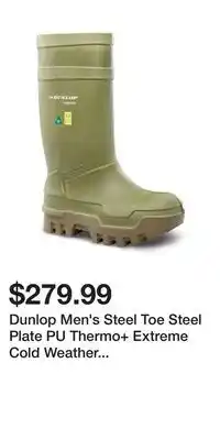 Mark's Dunlop Men's Steel Toe Steel Plate PU Thermo+ Extreme Cold Weather Work Boots - Olive offer