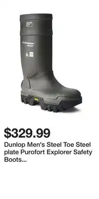 Mark's Dunlop Men's Steel Toe Steel plate Purofort Explorer Safety Boots with Vibram Sole offer