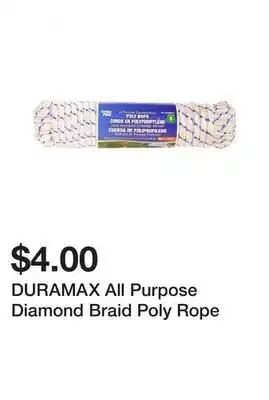 Dollarama DURAMAX All Purpose Diamond Braid Poly Rope offer