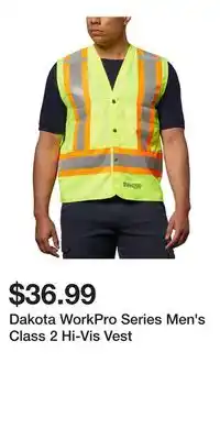Mark's Dakota WorkPro Series Men's Class 2 Hi-Vis Vest offer