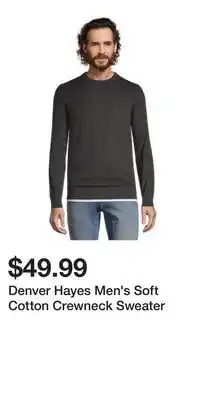 Mark's Denver Hayes Men's Soft Cotton Crewneck Sweater offer