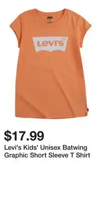 Mark's Levi's Kids' Unisex Batwing Graphic Short Sleeve T Shirt offer