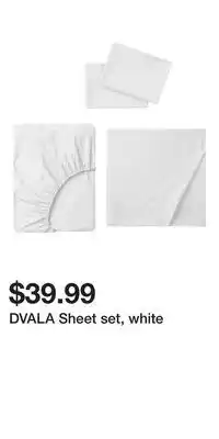 IKEA DVALA Sheet set, white offer