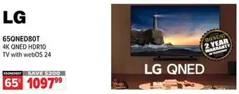 2001 Audio Video LG 4K QNED HDR10 TV with webOS 24 offer