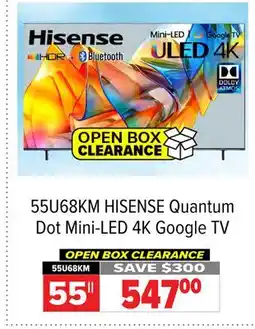 2001 Audio Video HISENSE Quantum Dot Mini-LED 4K Google TV offer