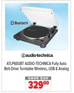 2001 Audio Video ATLP60UBT AUDIO-TECHNICA Fully Auto Belt-Drive Turntable offer